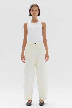 Olivia Twill Pant - Ecru-ASSEMBLY LABEL-P&amp;K The General Store