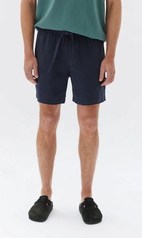 Tide Linen Shorts - True Navy-ASSEMBLY LABEL-P&K The General Store