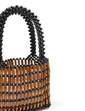 Load image into Gallery viewer, Beaded Bag - Black/Tan-LA TRIBE-P&amp;K The General Store

