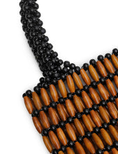 Load image into Gallery viewer, Beaded Bag - Black/Tan-LA TRIBE-P&amp;K The General Store
