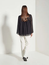 Load image into Gallery viewer, Arden Blouse (Crinkle Silk Cotton) - Black-Juliette Hogan-P&amp;K The General Store

