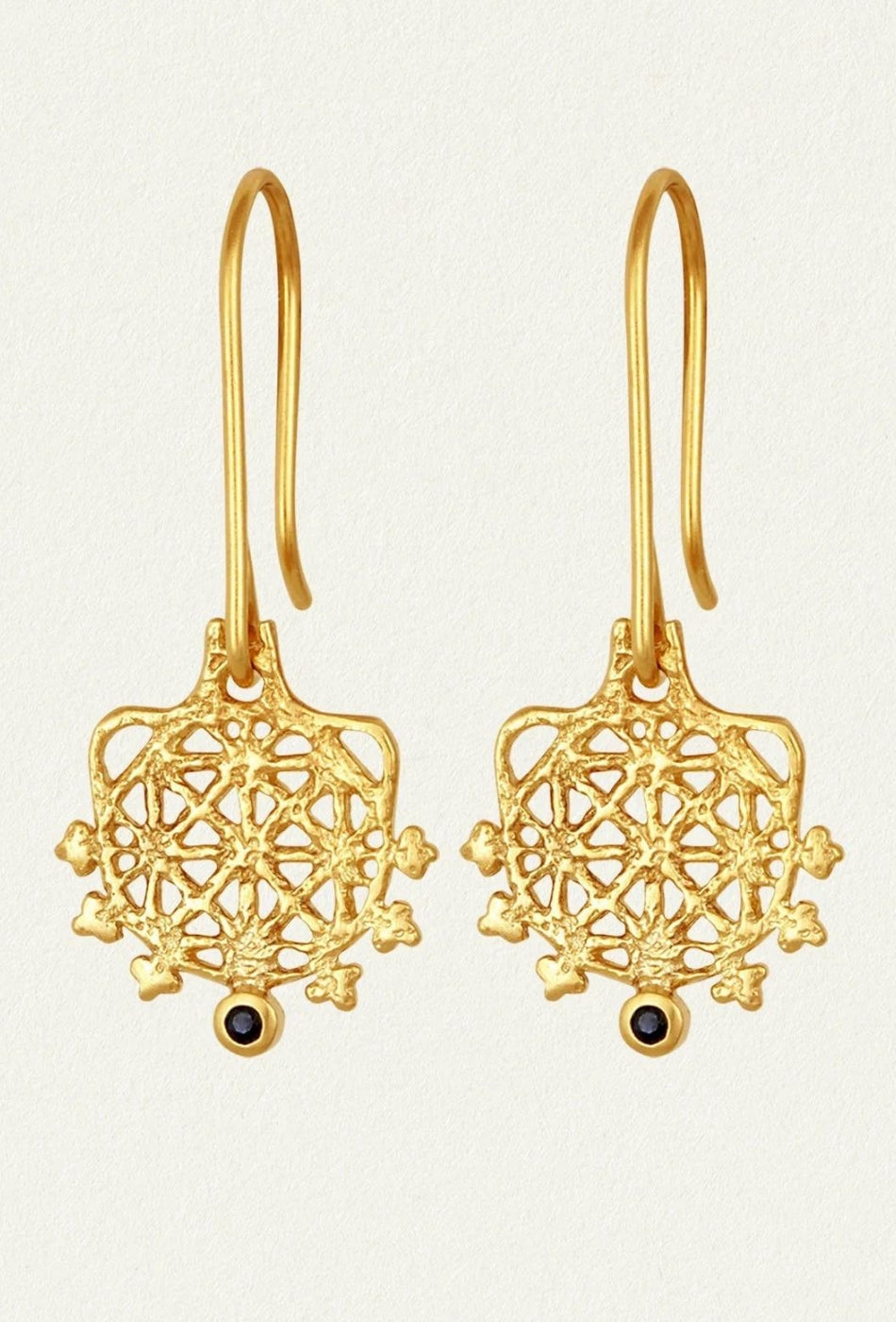 Arinna Earrings Sapphire - Gold Vermeil-TEMPLE OF THE SUN-P&K The General Store
