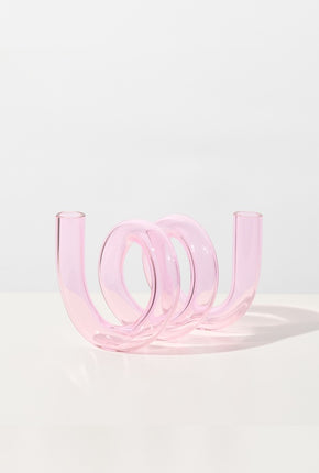 Curly Vase/Candle Holder - Pink-HOUSE OF NUNU-P&amp;K The General Store