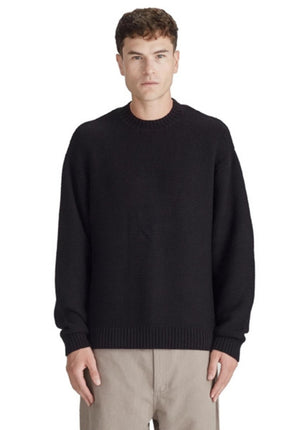 Mens Oversized Knit Jumper - Black-COMMONERS-P&amp;K The General Store