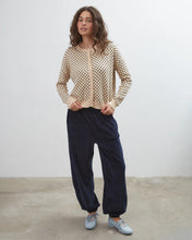 Load image into Gallery viewer, Dawn Cotton Cardigan Beige Polka Dot - Beige
