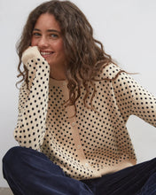 Load image into Gallery viewer, Dawn Cotton Cardigan Beige Polka Dot - Beige
