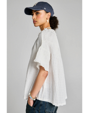 Load image into Gallery viewer, Theia Smocked Blouse Off-White/White Smocking-KAREN WALKER-P&amp;K The General Store

