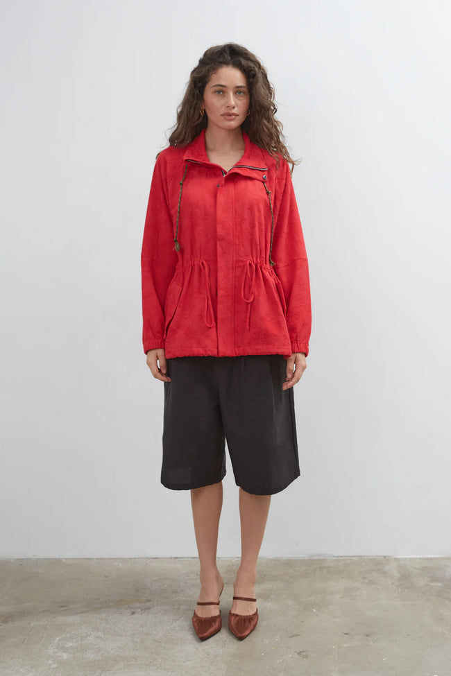 Wayfinder Pull-In Jacket - Red-Commonplace-P&amp;K The General Store