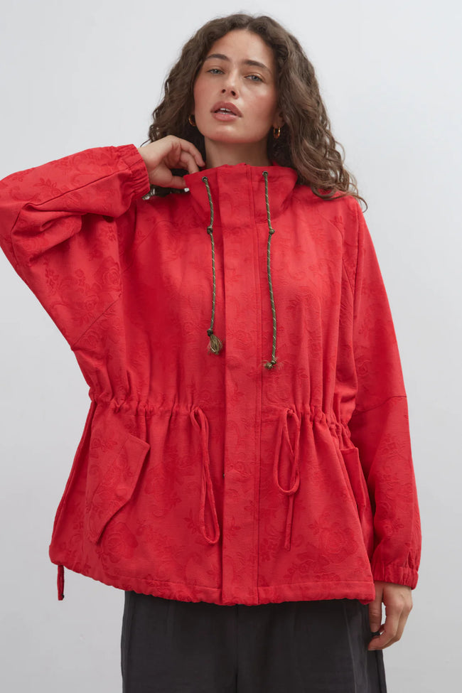 Wayfinder Pull-In Jacket - Red-Commonplace-P&amp;K The General Store