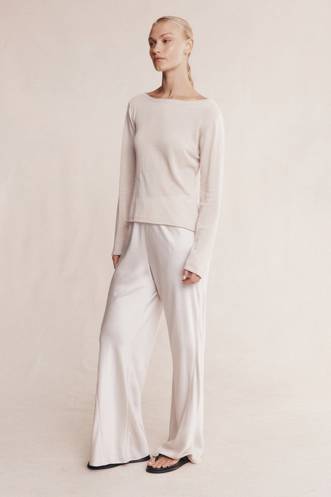 Jill Knit Top - Pearl-MARLE-P&amp;K The General Store