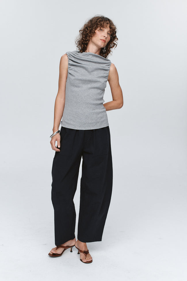 Risa Singlet - Grey Marle-MARLE-P&amp;K The General Store