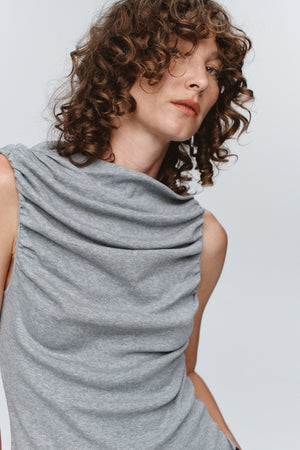 Risa Singlet - Grey Marle-MARLE-P&amp;K The General Store