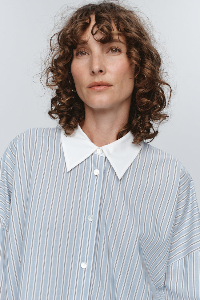 Edie Shirt - Bleu Stripe-MARLE-P&amp;K The General Store