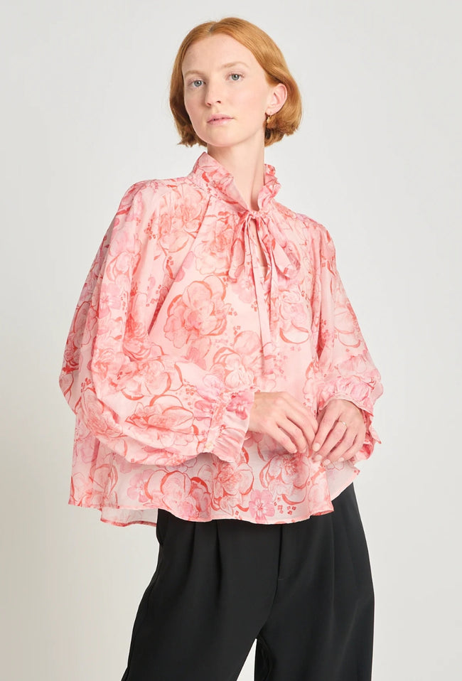 Just Like Heaven Blouse - Red Peony-Twenty Seven Names-P&amp;K The General Store