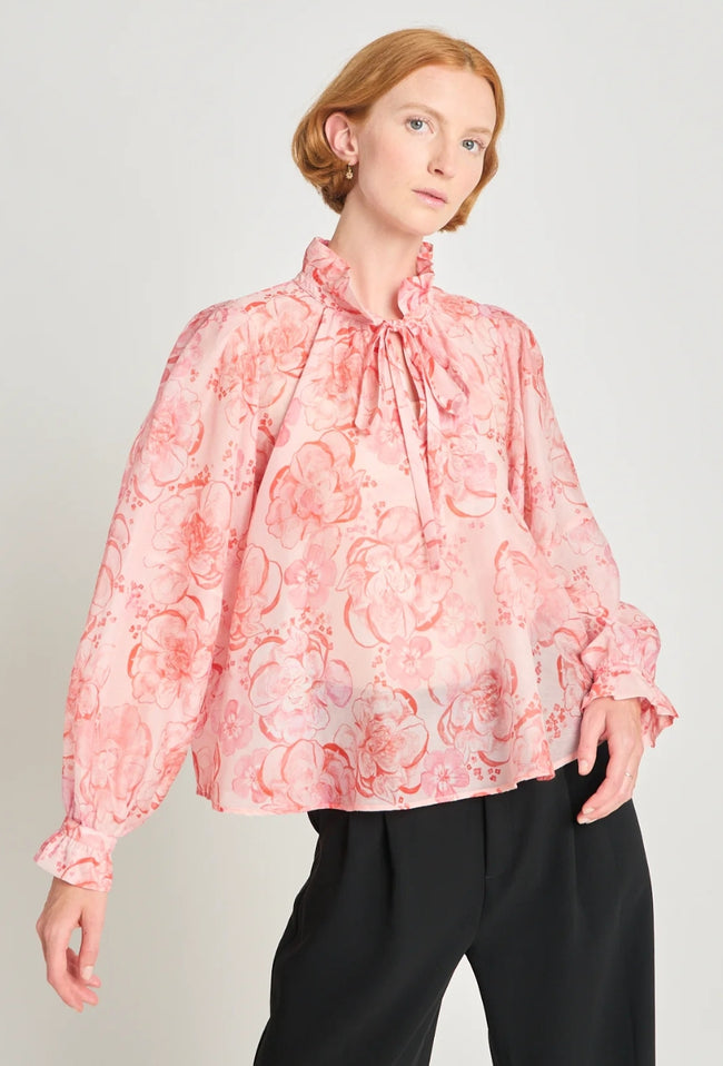 Just Like Heaven Blouse - Red Peony-Twenty Seven Names-P&amp;K The General Store