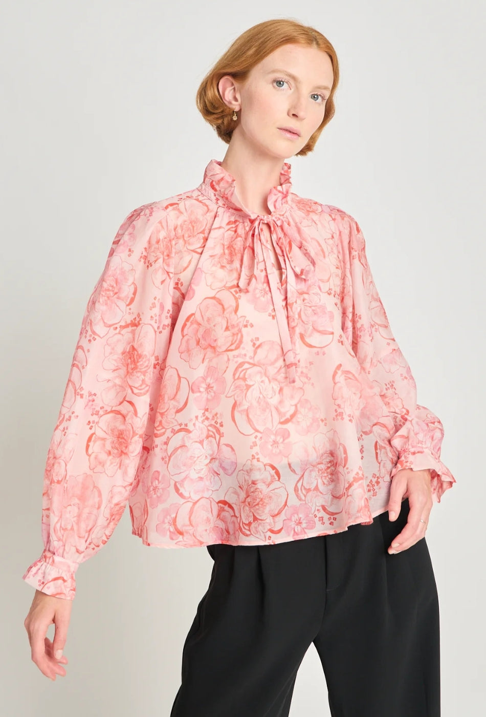 Just Like Heaven Blouse - Red Peony-Twenty Seven Names-P&K The General Store