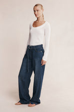 Load image into Gallery viewer, Belted Wide Leg Jean - Dark Wash-MARLE-P&amp;K The General Store
