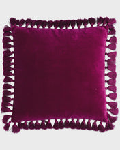 Load image into Gallery viewer, Velvet Tassel Cushion - Anemone-KIP &amp; CO-P&amp;K The General Store
