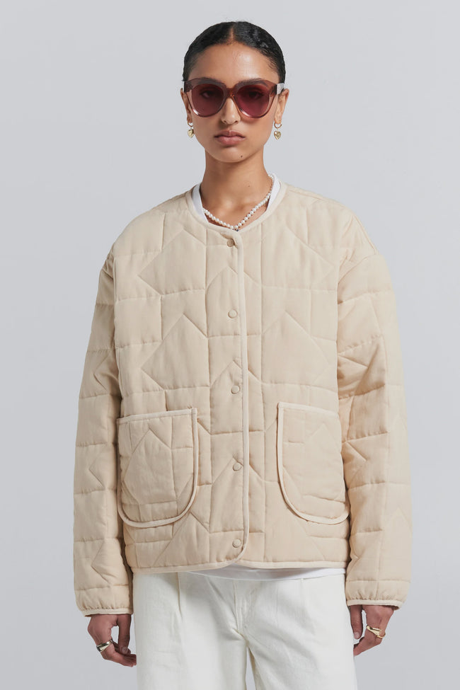 Quilted Drift Jacket - Natural-KAREN WALKER-P&amp;K The General Store