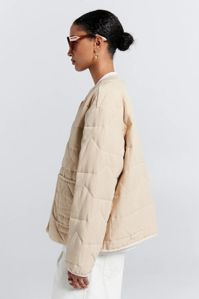 Quilted Drift Jacket - Natural-KAREN WALKER-P&amp;K The General Store