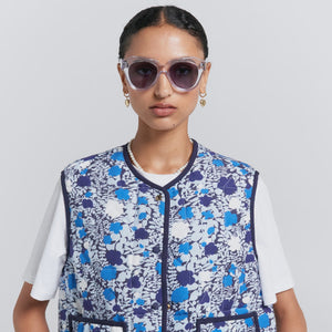 Quilted Drift Vest - Blue/Multi-KAREN WALKER-P&amp;K The General Store