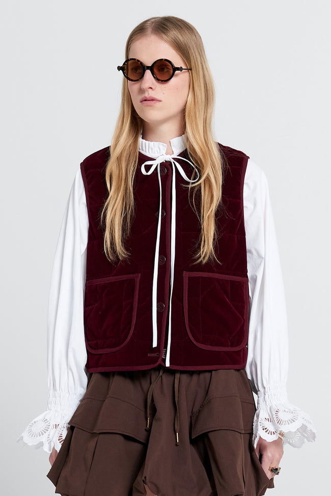 Ashford Vest - Merlot-KAREN WALKER-P&amp;K The General Store