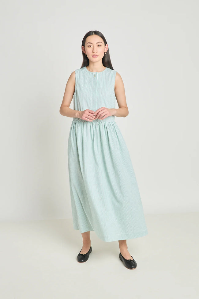 Subjective Dress - Jade Seersucker-TWENTY SEVEN NAMES-P&amp;K The General Store