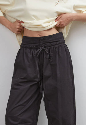 Boundary Double Layer Barrell Pant - Black-Commonplace-P&amp;K The General Store