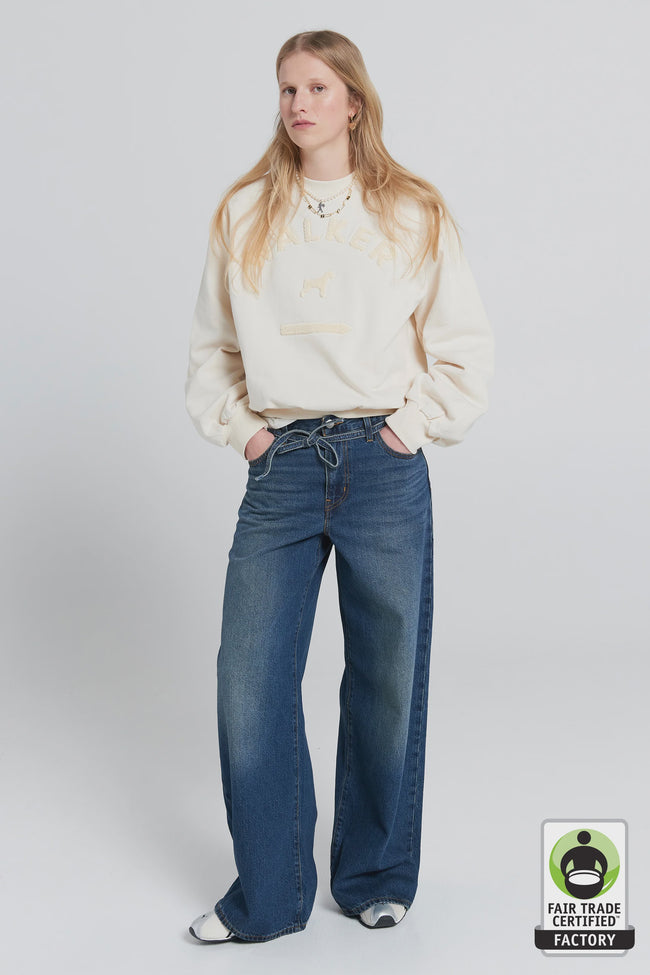 Walker Crewneck Sweatshirt - Ecru-KAREN WALKER-P&amp;K The General Store