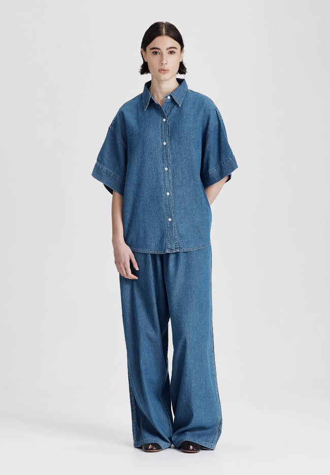 Womens Boyfriend shirt - Chambray-COMMONERS-P&amp;K The General Store