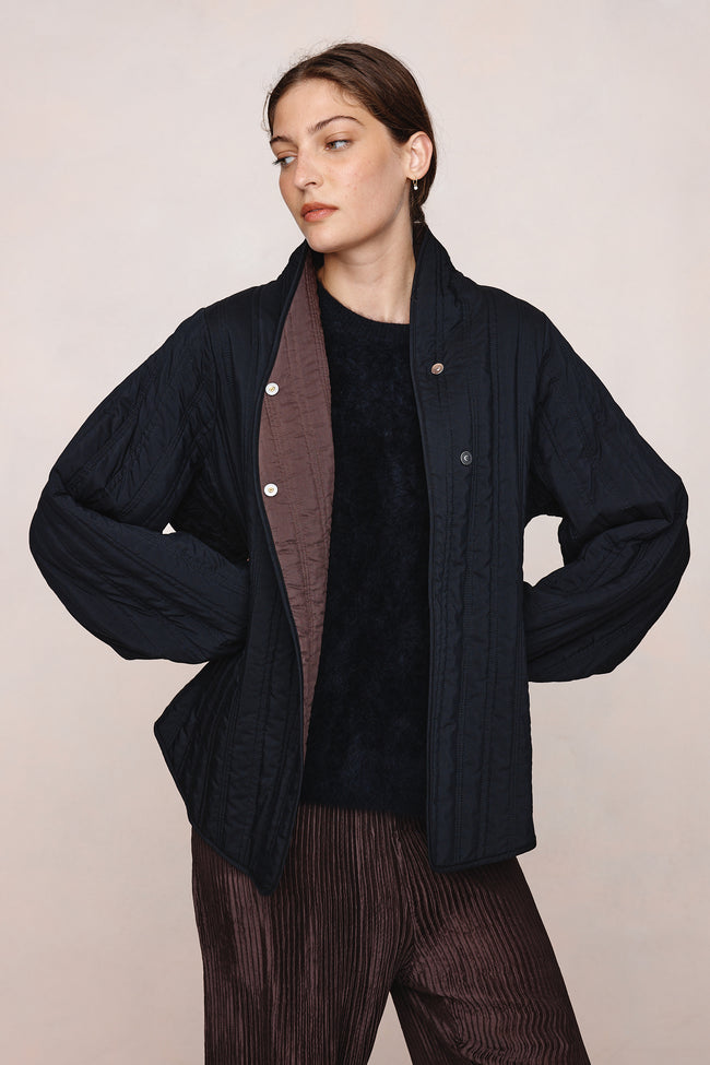 Agnes Jacket - Black/Tapenade-MARLE-P&amp;K The General Store