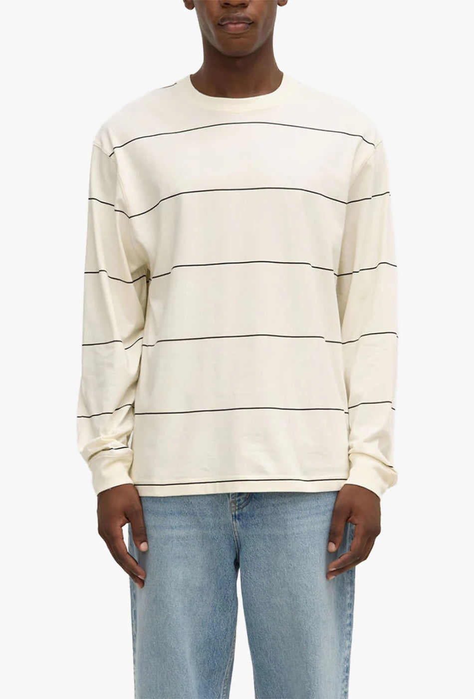 Baxter Stripe Long Sleeve Tee - Cream/Black-ASSEMBLY LABEL-P&K The General Store