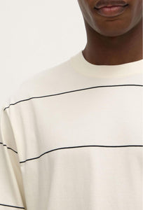 Baxter Stripe Short Sleeve Tee - Cream/Black-ASSEMBLY LABEL-P&amp;K The General Store