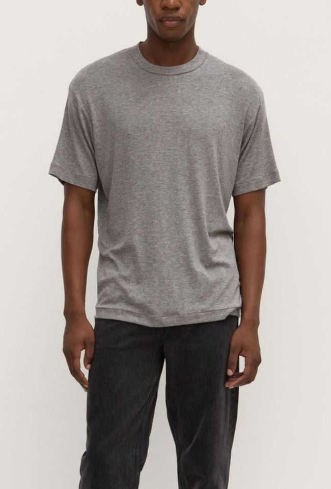 Dax Wool Blend Tee - Grey Marle-ASSEMBLY LABEL-P&amp;K The General Store