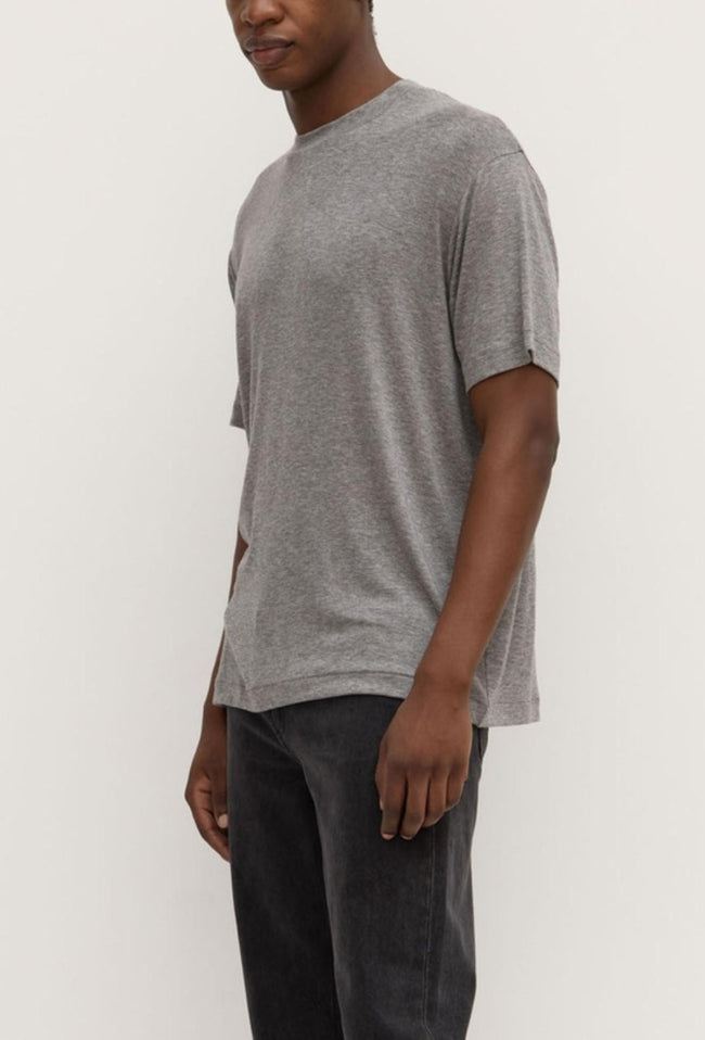 Dax Wool Blend Tee - Grey Marle-ASSEMBLY LABEL-P&amp;K The General Store