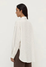Load image into Gallery viewer, Maeve Longline Shirt - Taupe/Cream Stripe-ASSEMBLY LABEL-P&amp;K The General Store
