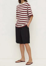 Load image into Gallery viewer, Aria Stripe Tee - Raisin/Cream-ASSEMBLY LABEL-P&amp;K The General Store
