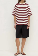 Load image into Gallery viewer, Aria Stripe Tee - Raisin/Cream-ASSEMBLY LABEL-P&amp;K The General Store
