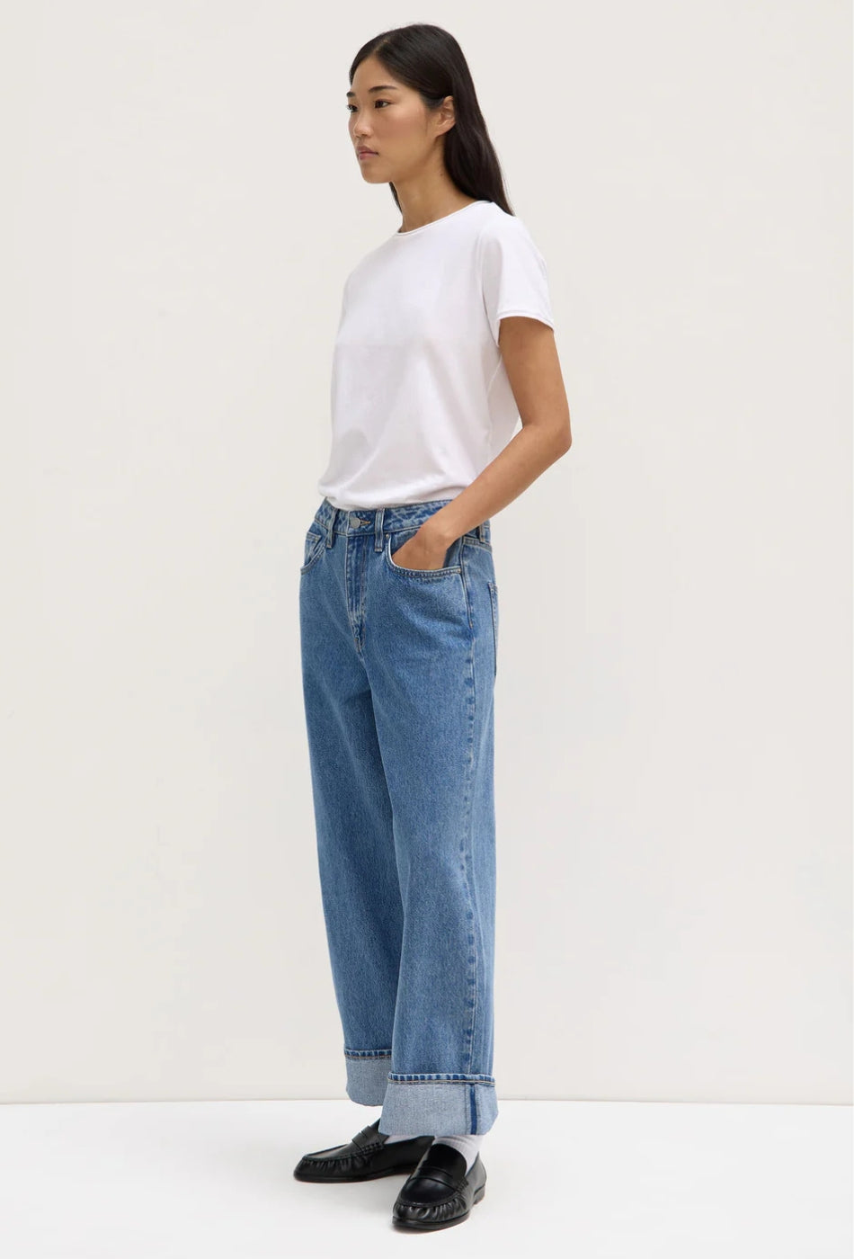 Womens Boyfriend Jean - Dark Stone-ASSEMBLY LABEL-P&K The General Store