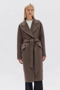 Sadie Single Breasted Wool Coat - Cocoa Marle-ASSEMBLY LABEL-P&amp;K The General Store