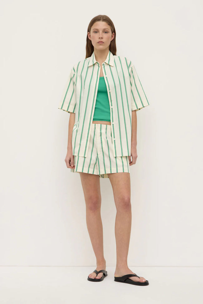 Agnes Stripe Short Butter/Bright Green-ASSEMBLY LABEL-P&amp;K The General Store