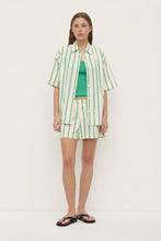 Load image into Gallery viewer, Agnes Stripe Short-Sleeve Shirt - Butter/Bright Green-ASSEMBLY LABEL-P&amp;K The General Store
