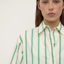 Load image into Gallery viewer, Agnes Stripe Short-Sleeve Shirt - Butter/Bright Green-ASSEMBLY LABEL-P&amp;K The General Store
