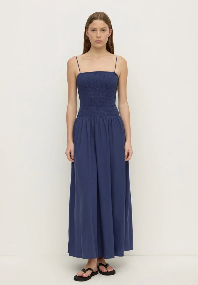 Connie Cotton Shirred Dress - Imperial Blue-ASSEMBLY LABEL-P&amp;K The General Store