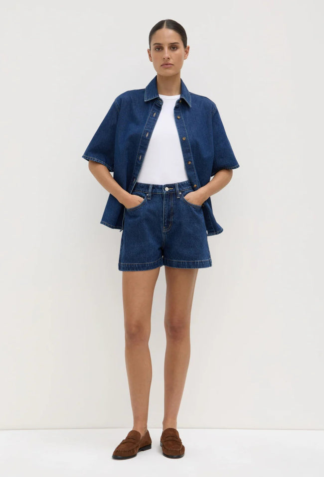 Boxy Denim Short - Heritage Blue-ASSEMBLY LABEL-P&amp;K The General Store