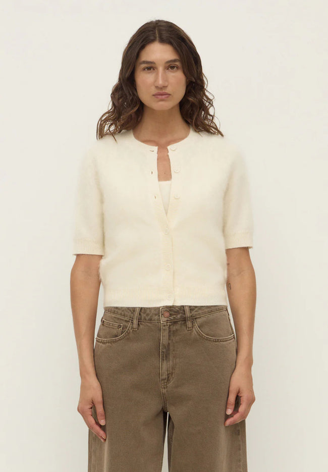 Carina Wool Short Sleeve Cardi - Cream-ASSEMBLY LABEL-P&amp;K The General Store