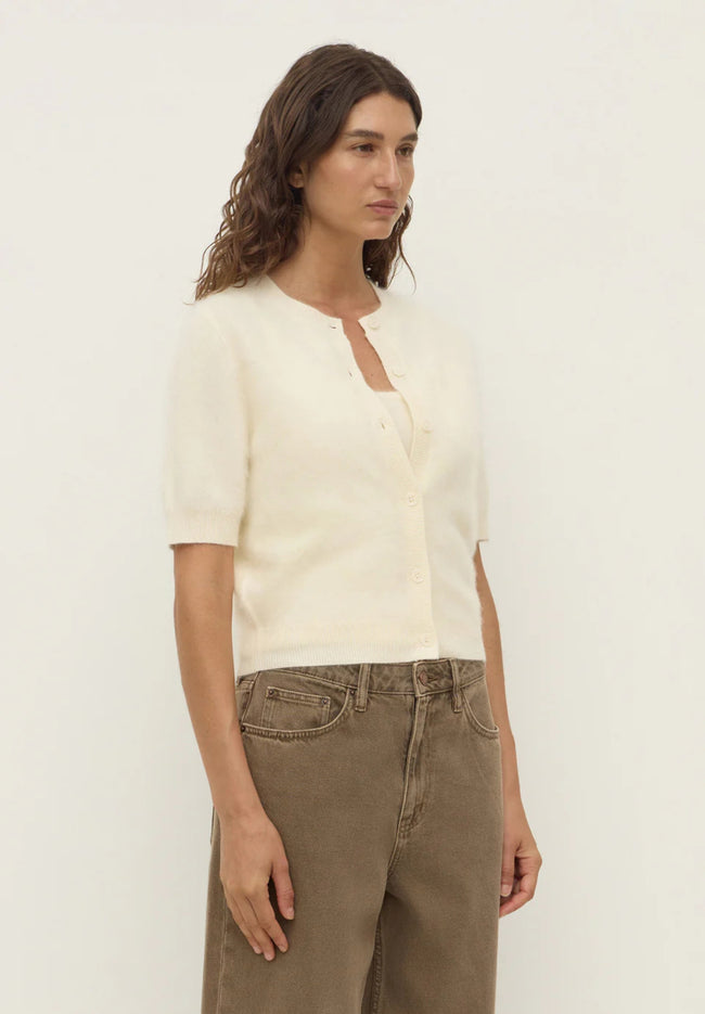 Carina Wool Short Sleeve Cardi - Cream-ASSEMBLY LABEL-P&amp;K The General Store