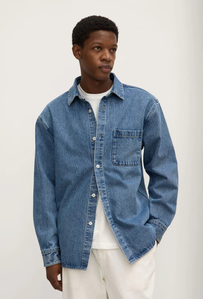 Denim Overshirt - Dark Stone-ASSEMBLY LABEL-P&amp;K The General Store