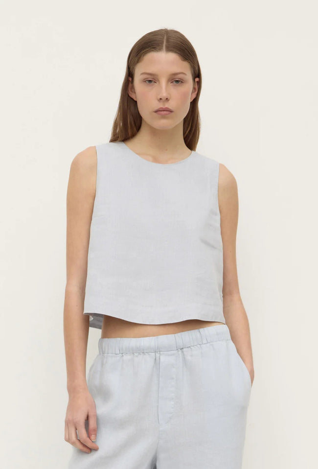 Estelle Linen Top - Cloud-ASSEMBLY LABEL-P&amp;K The General Store