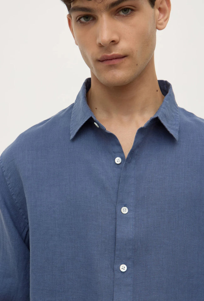 Everyday LS Linen Shirt - Ocean-ASSEMBLY LABEL-P&amp;K The General Store